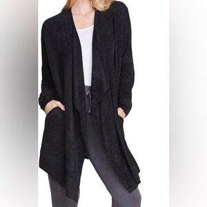 Barefoot Dreams CozyChic Lite Island Wrap black cardigan sweater robe Nordstrom